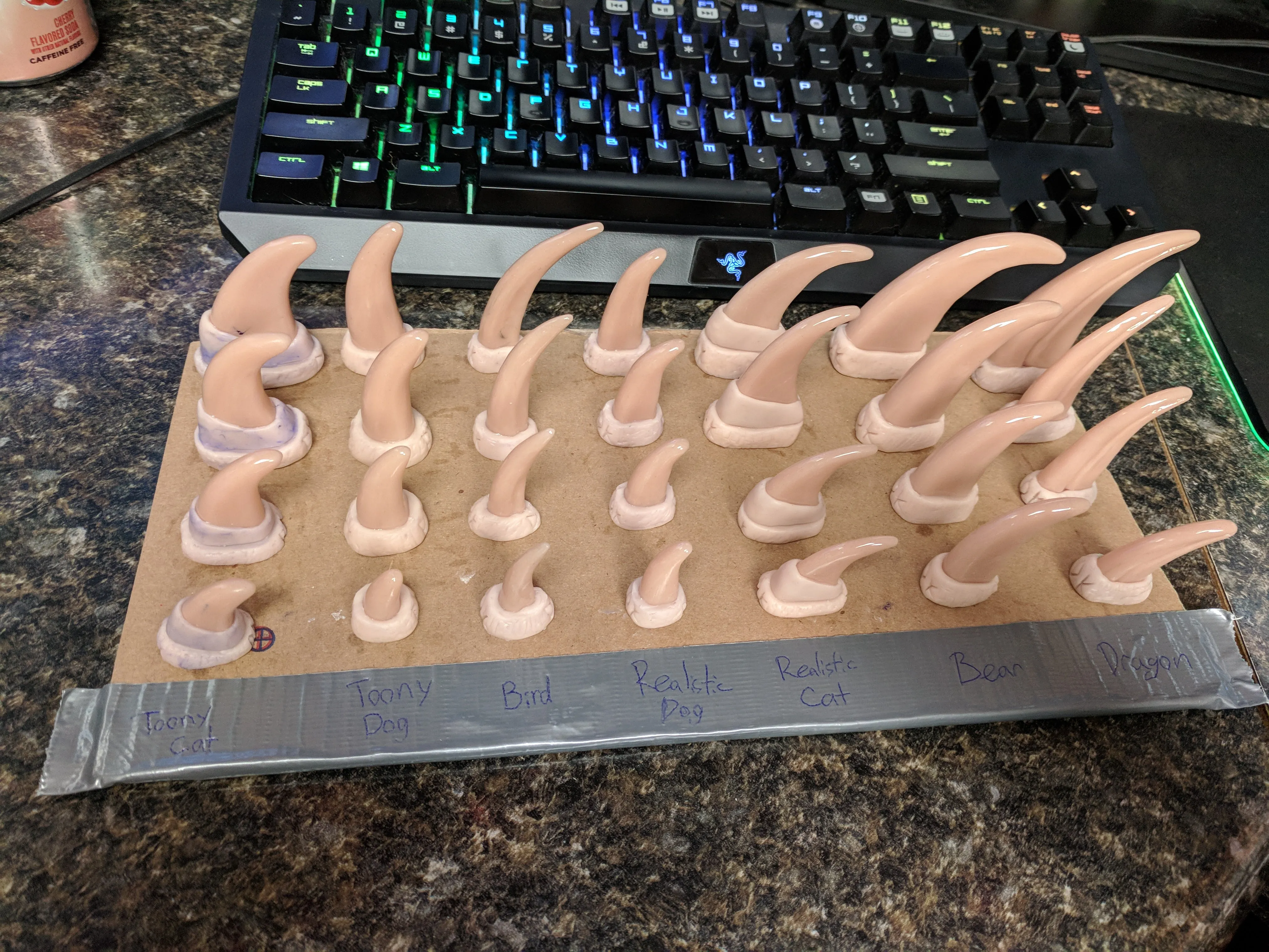 10 Canine Resin Claws