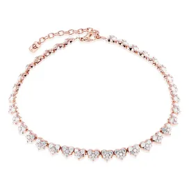 10 Carat Heart Tennis Necklace
