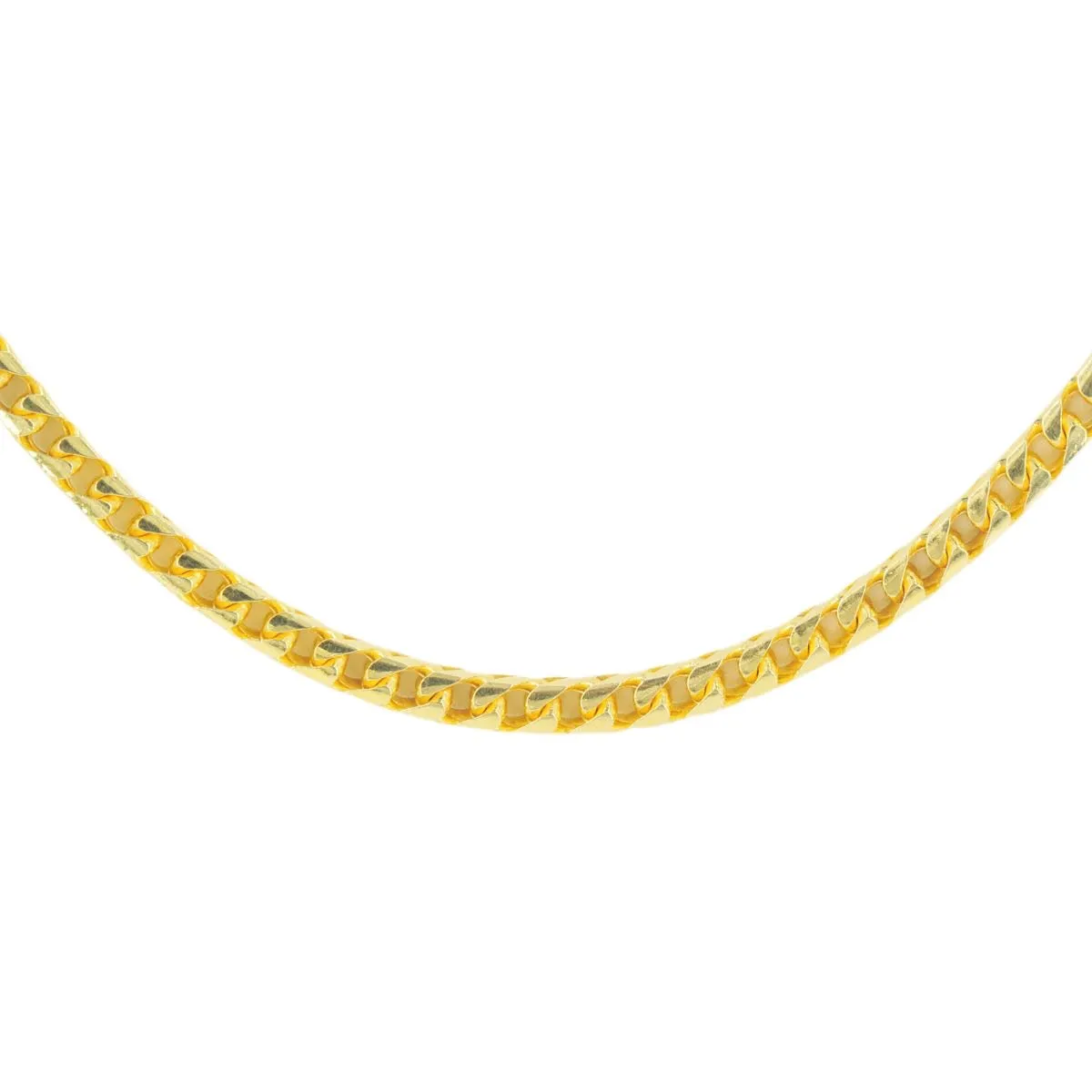 10K Gold 1.8mm Diamond Cut Solid Franco Chain