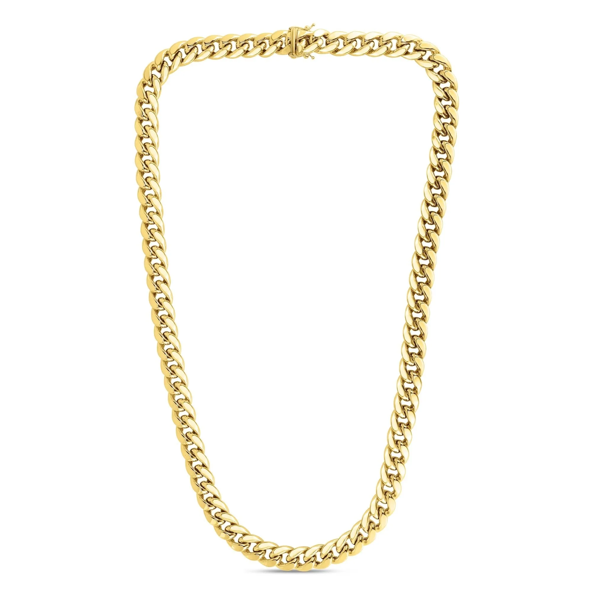 10K Gold 7.2mm Semi-Solid Classic Miami Cuban