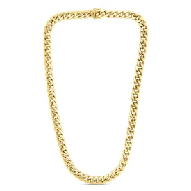 10K Gold 7.2mm Semi-Solid Classic Miami Cuban