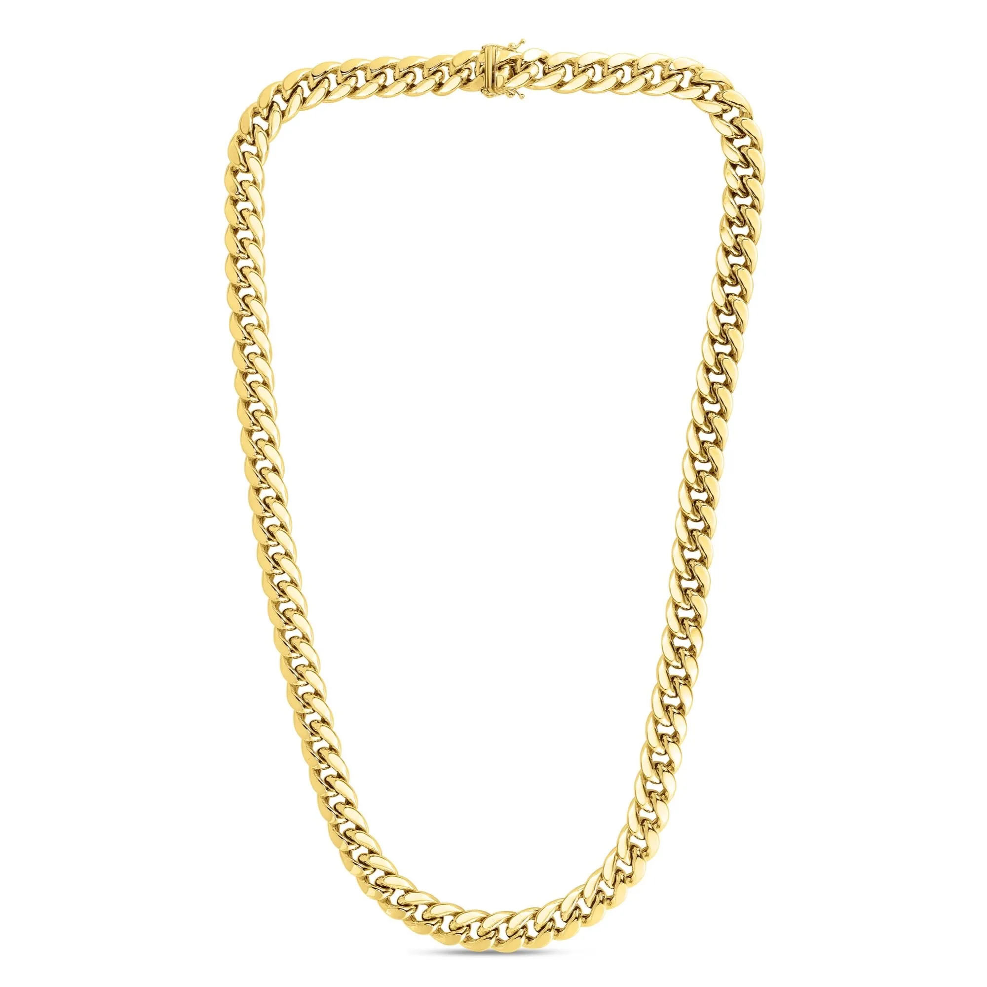 10K Gold 9.1mm Semi-Solid Classic Miami Cuban