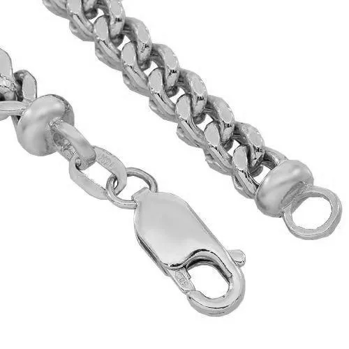 10k White Gold Mens Franco Chain 4 mm