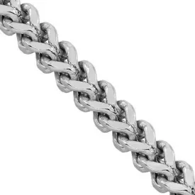 10k White Gold Mens Franco Chain 4 mm