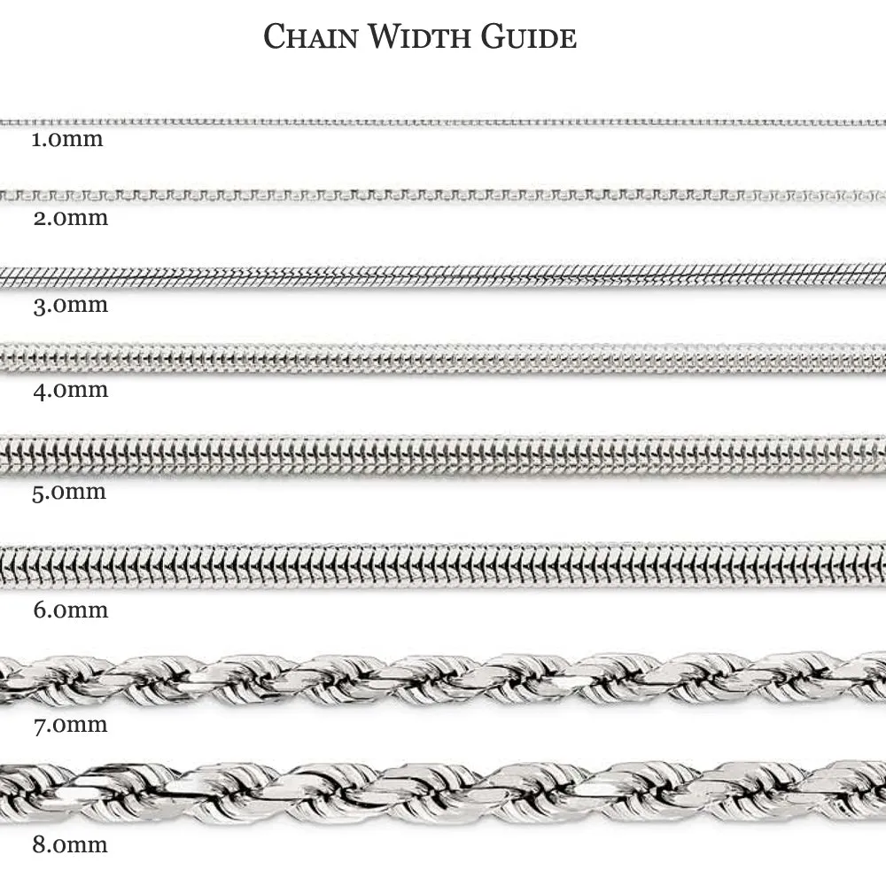 1.25mm, 14k Yellow Gold, Solid Box Chain Necklace