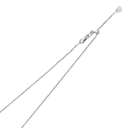 14K Gold 0.9mm Adjustable Box Chain