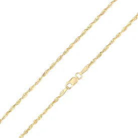 14K Gold 2mm Rope Chain