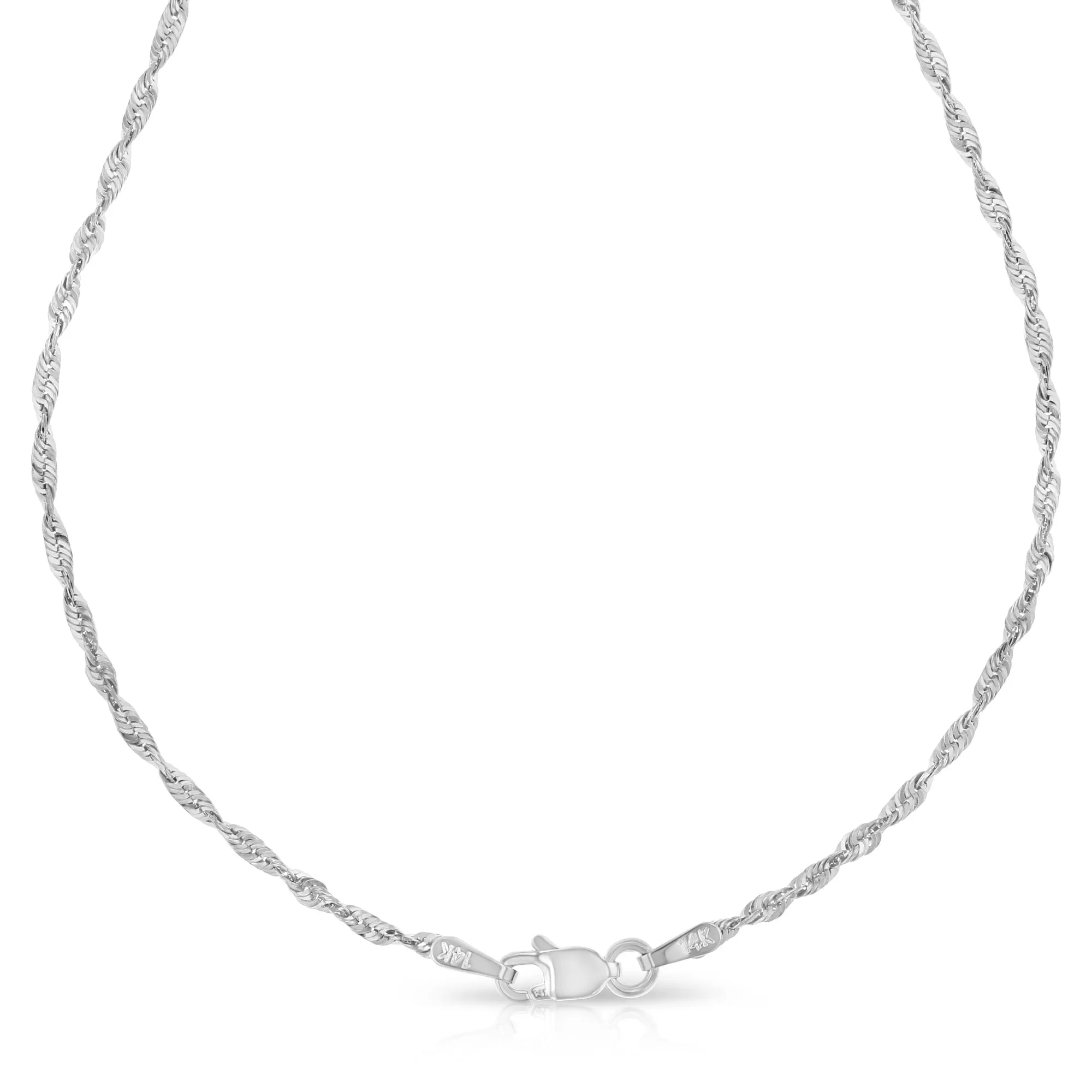 14K Gold 2mm Rope Chain