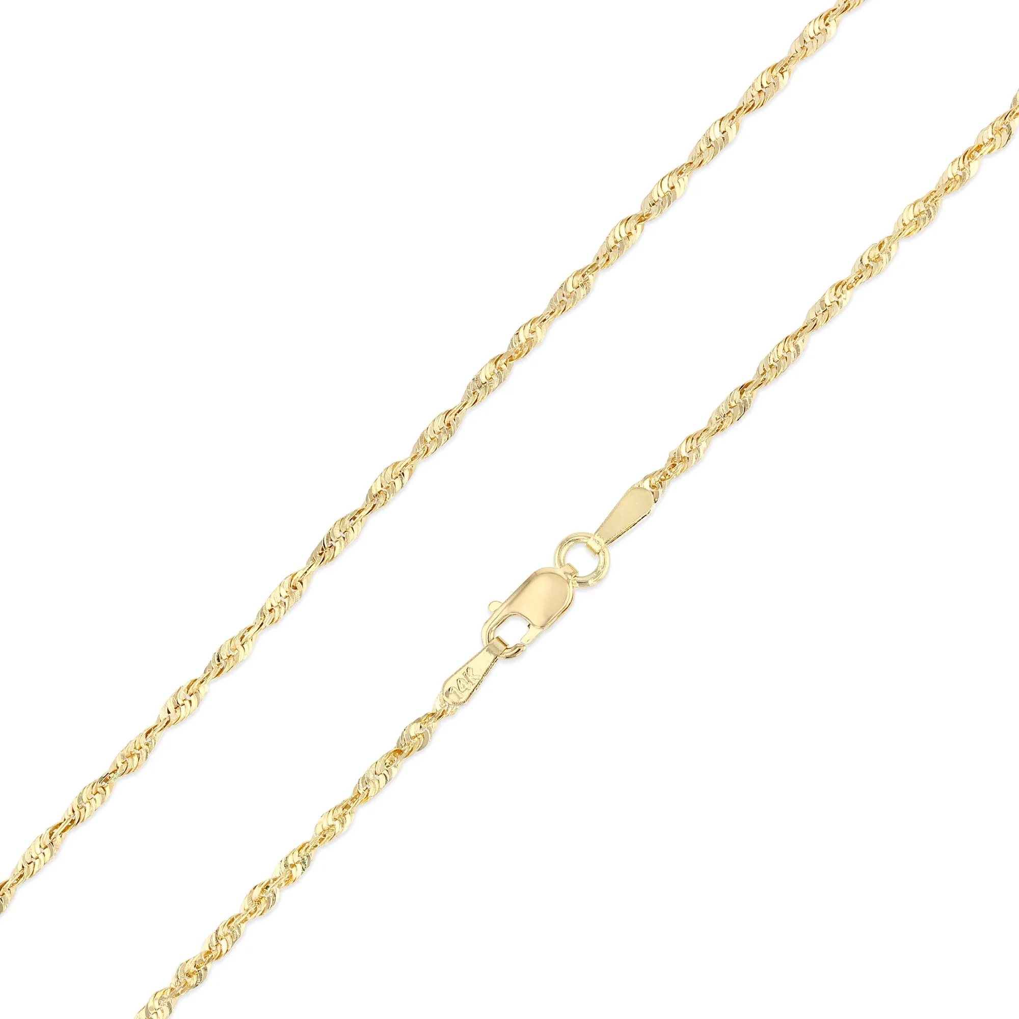 14K Gold 2mm Rope Chain