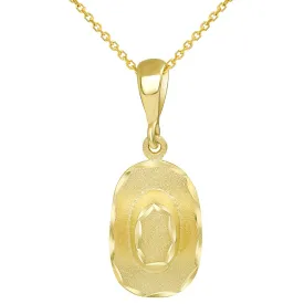 14k Gold Detailed 3D Western Cowboy Hat Pendant Necklace - Yellow Gold