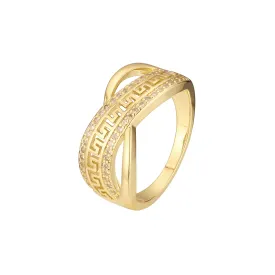 14K Gold Greek key rings