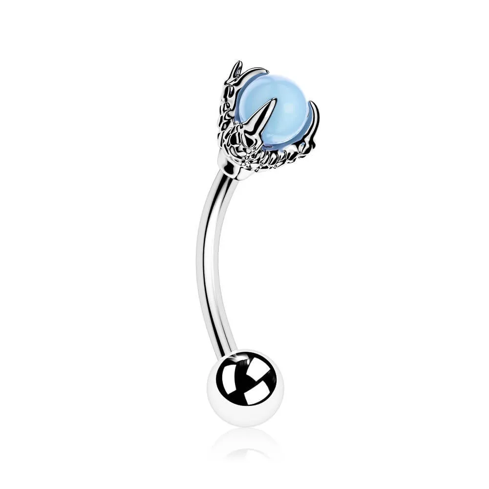 16G Opalite Three Dragon Claws Rook Earrings Eyebrow Rings