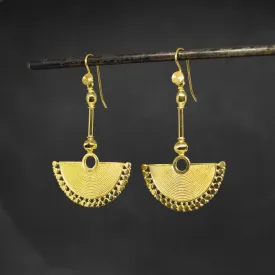 18ct Gold Vermeil Wirework Fan Earrings