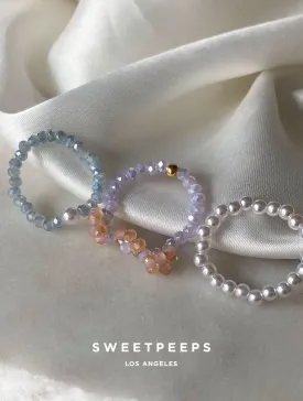 3 Set Pastel Beaded Rings (WQ1)