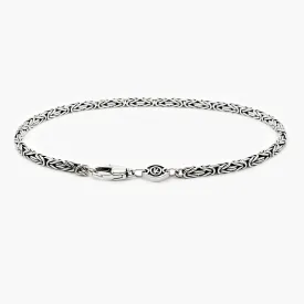 3mm Sterling Silver "Inka" Chain Bracelet