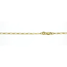 9CT FIGARO CHAIN 55CM
