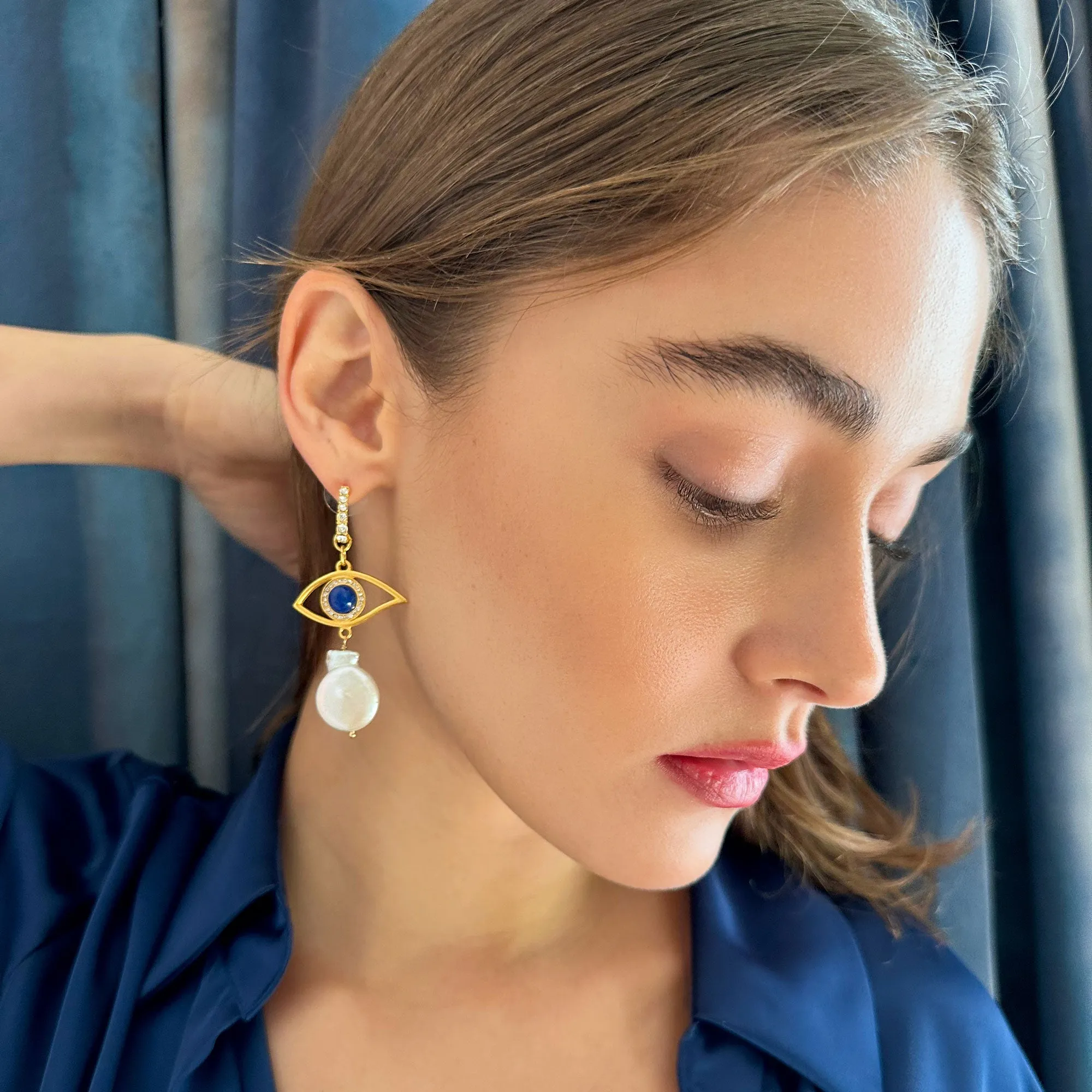 Aaliyah Evil Eye Earrings