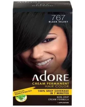Adore Cream Permanent Hair Color - Black Velvet 767