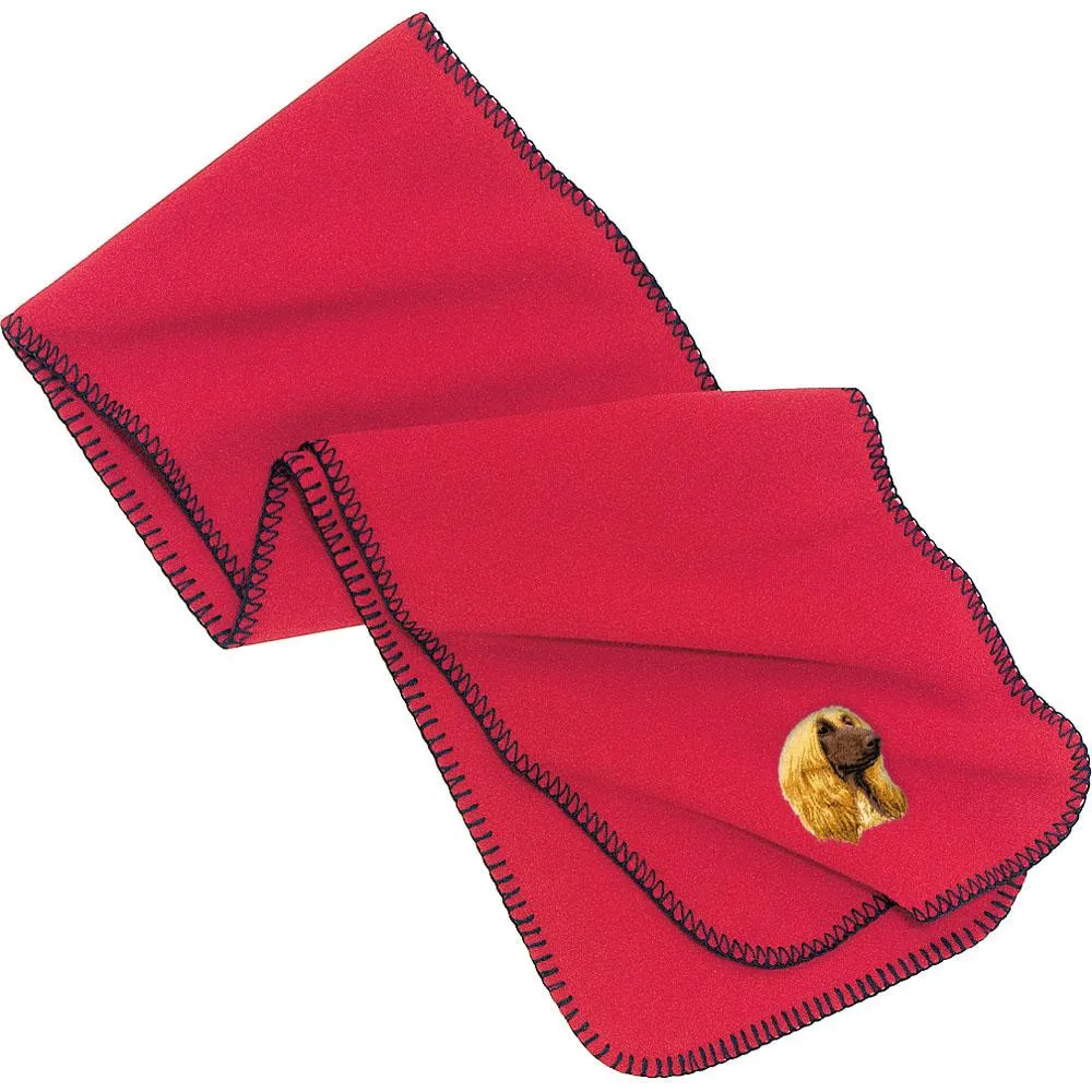 Afghan Hound Embroidered Scarves
