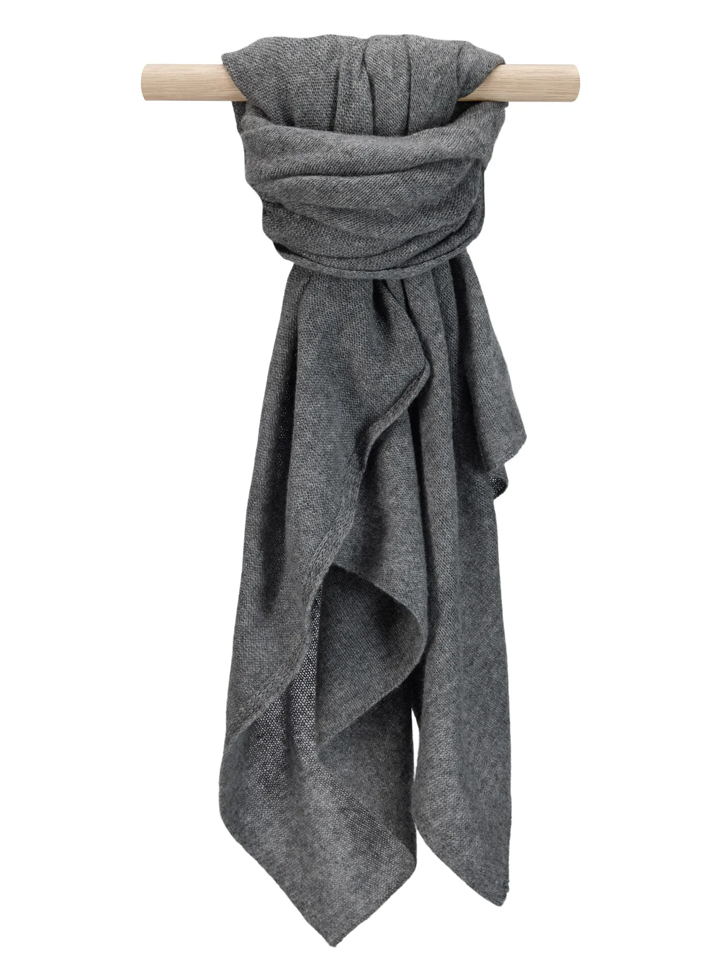Airy cashmere scarf "Flow" - dark grey
