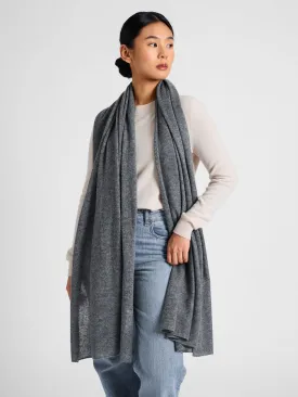 Airy cashmere scarf "Flow" - dark grey