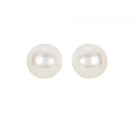 Akoya Pearl Earrings Set in 14K White Gold