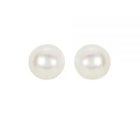 Akoya Pearl Earrings Set in 18K White Gold