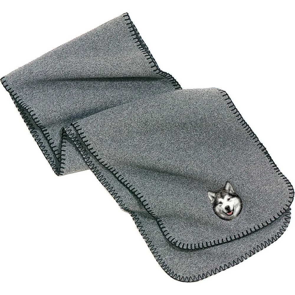 Alaskan Malamute Embroidered Scarves