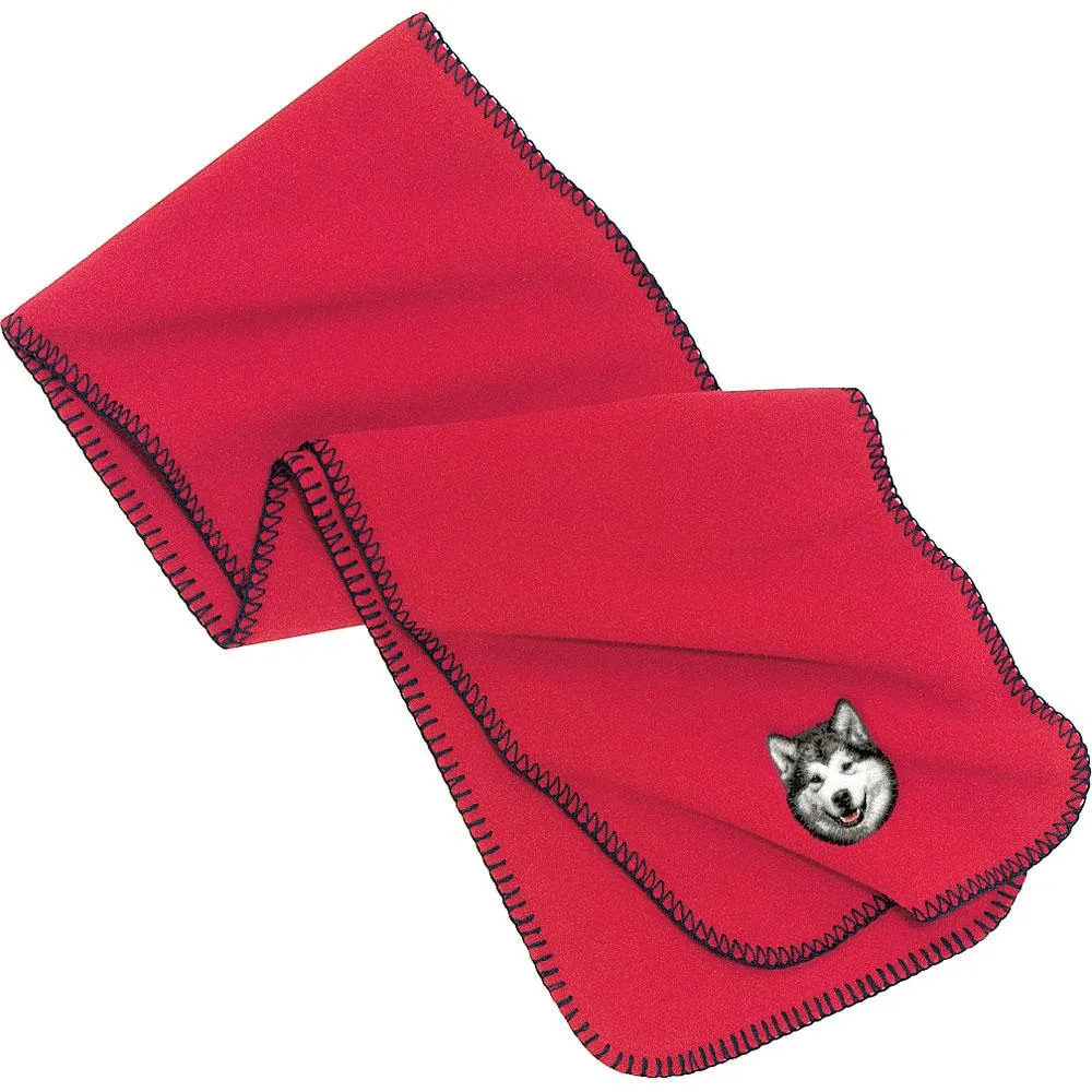 Alaskan Malamute Embroidered Scarves