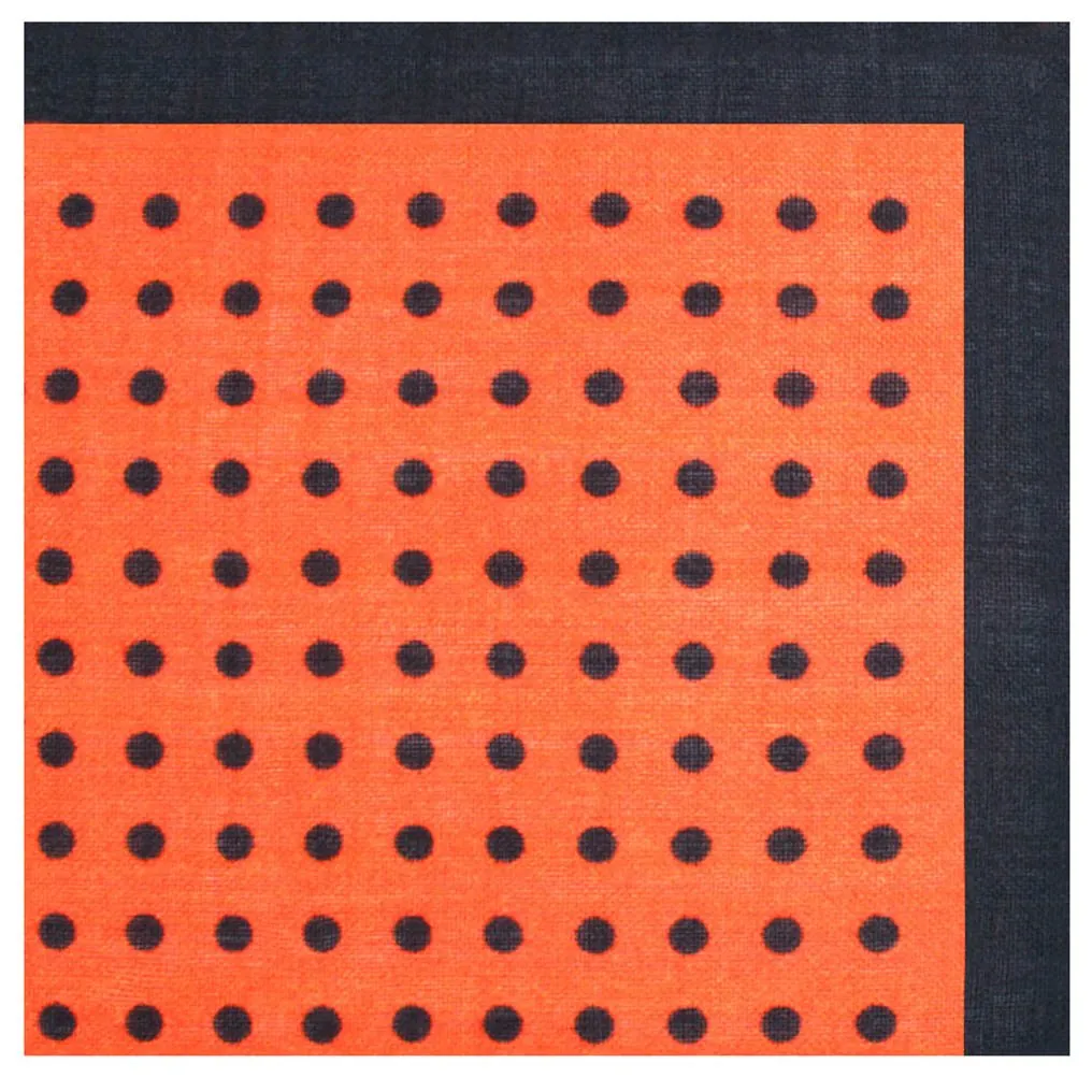 Ambassador Satch Orange Wool Pocket Square