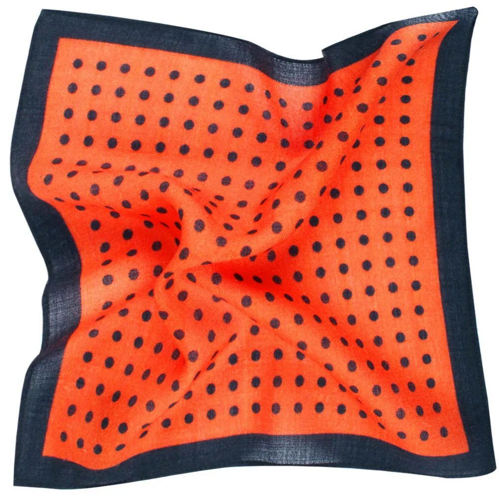 Ambassador Satch Orange Wool Pocket Square