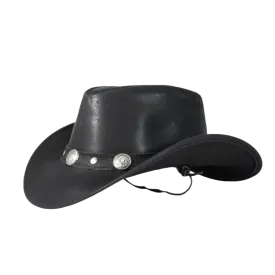 Amer-I-Mex Buffalo Nickel Black Leather Hat 894-BLACK