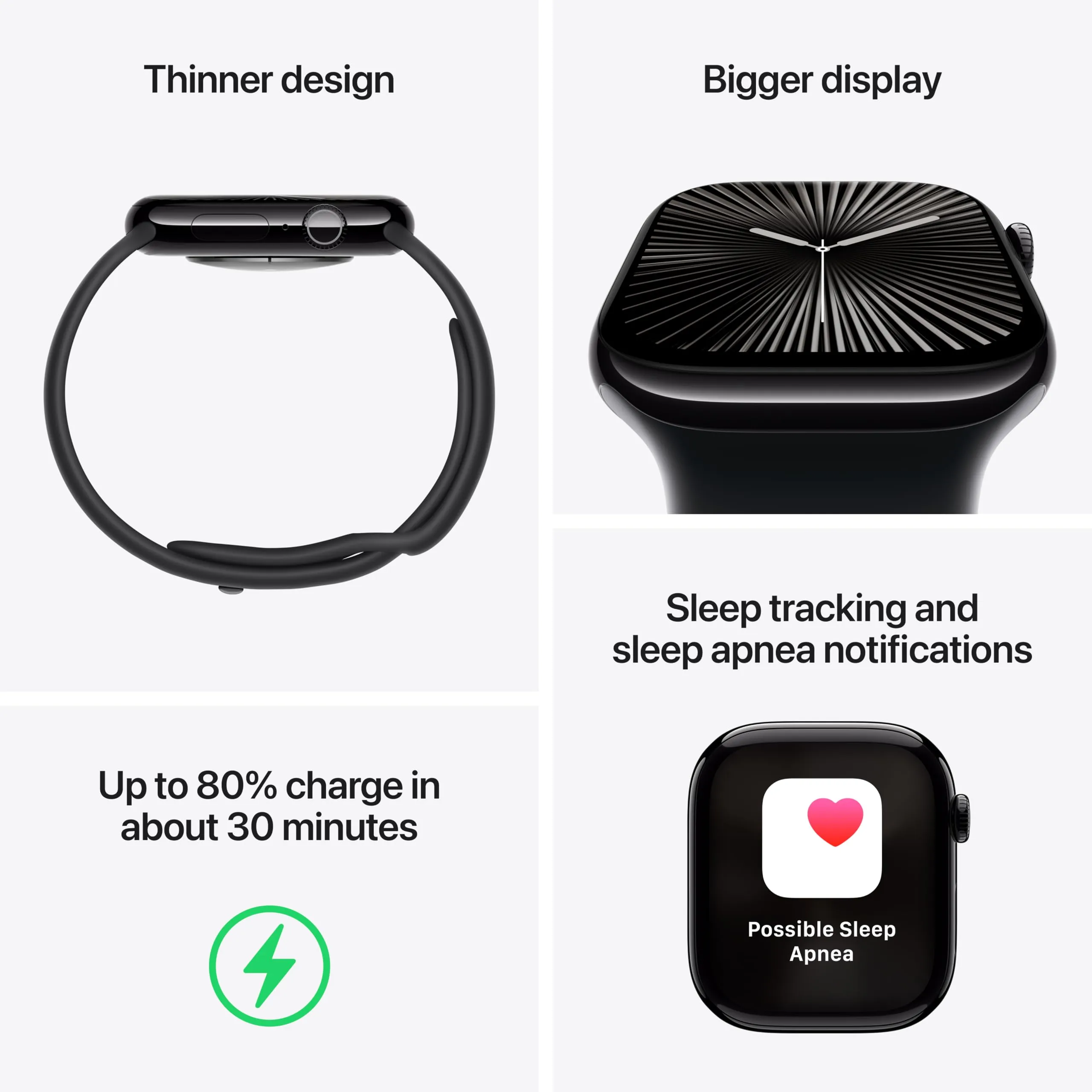 Apple Watch Series 10 [GPS   Cellular 46mm case] Smartwatch with Jet Black Aluminium Case with Black Sport Band - M/L. Fitness Tracker, ECG App, Always-On Retina Display, Water Resistant