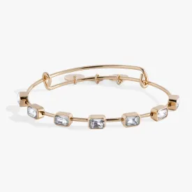 April Birthstone Emerald Cut Bangle