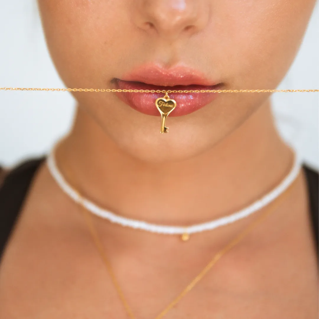 Bebe Key Necklace