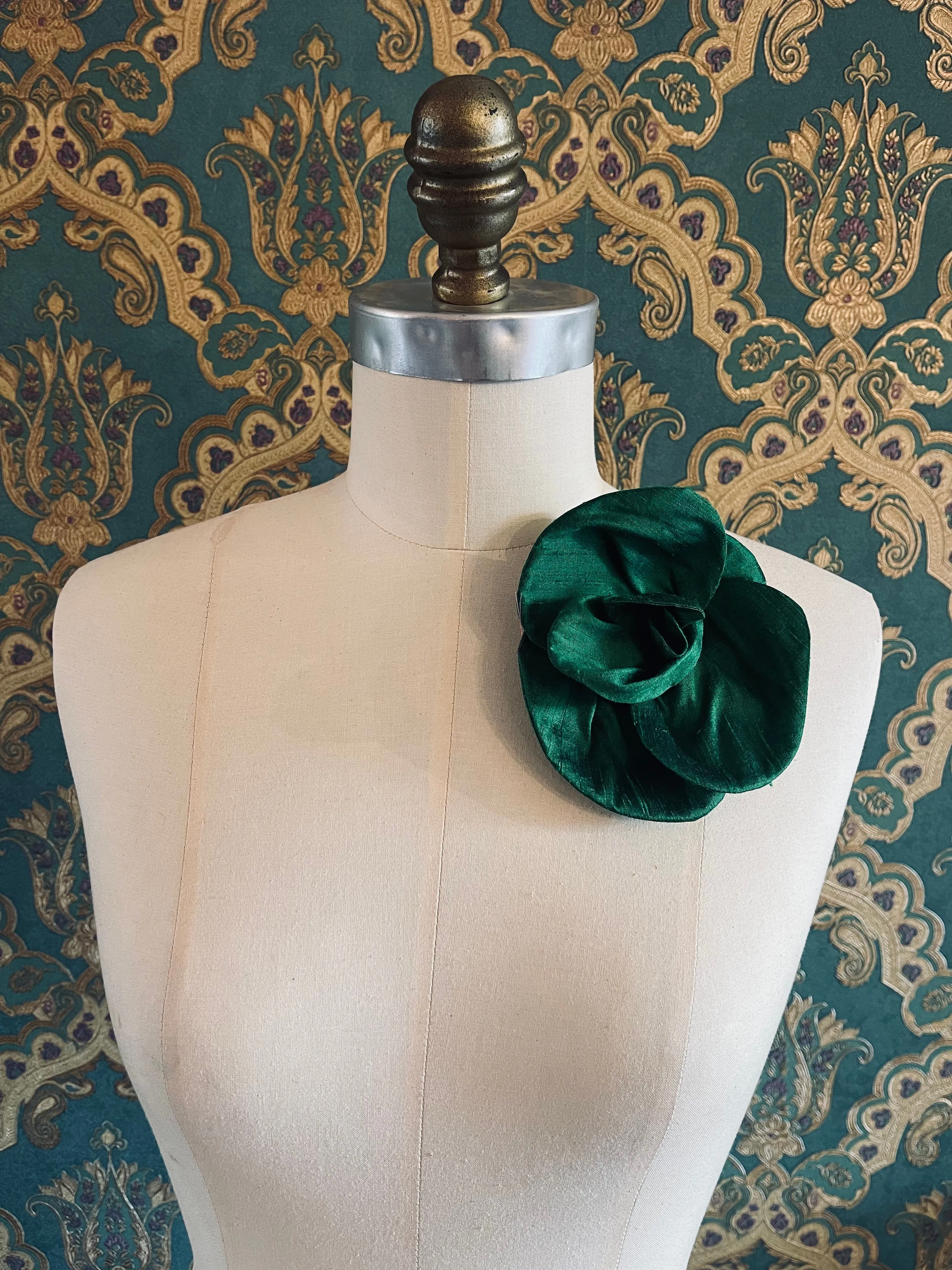 Bellucci Silk-Flower Brooch  - small