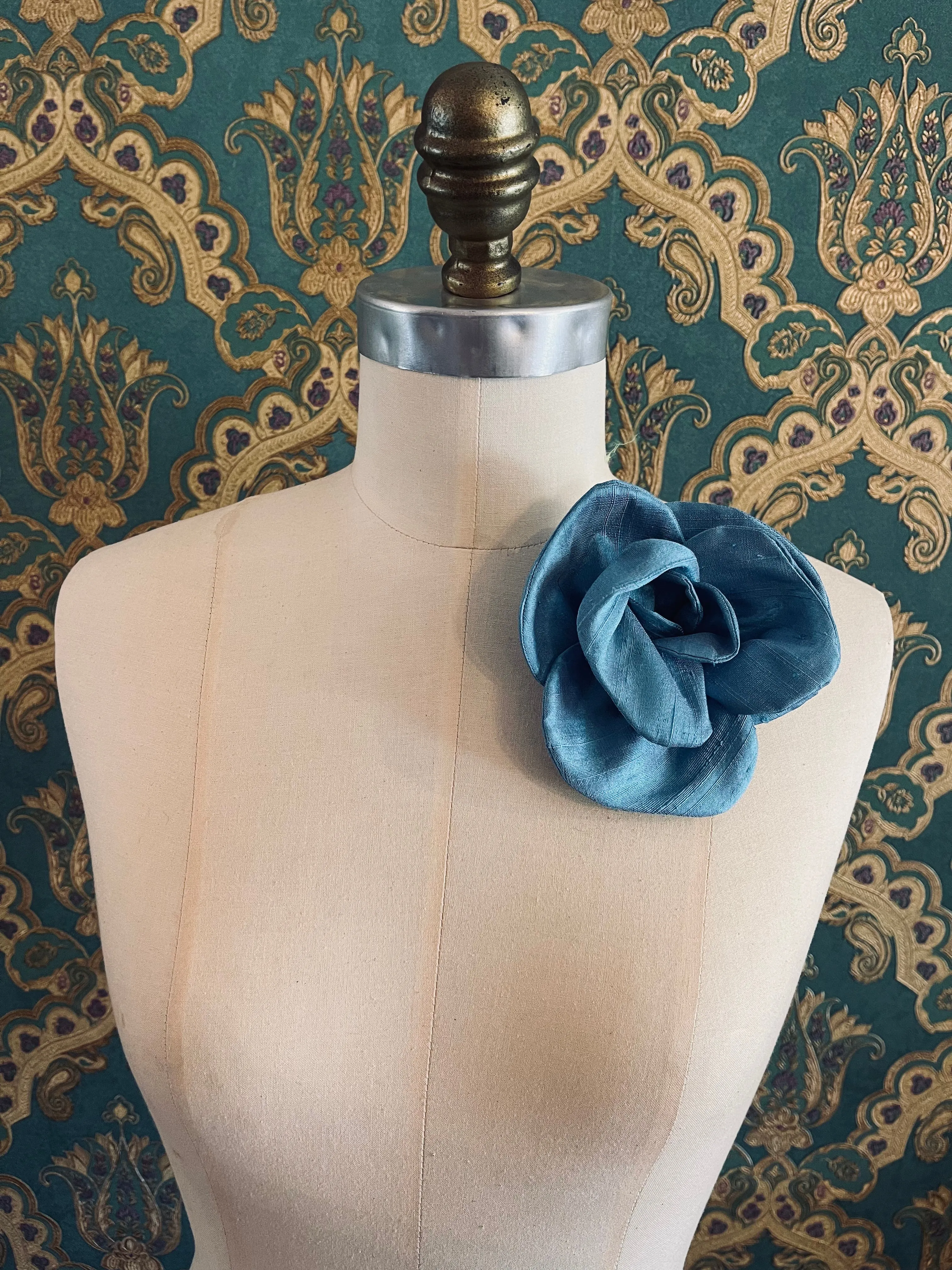 Bellucci Silk-Flower Brooch  - small