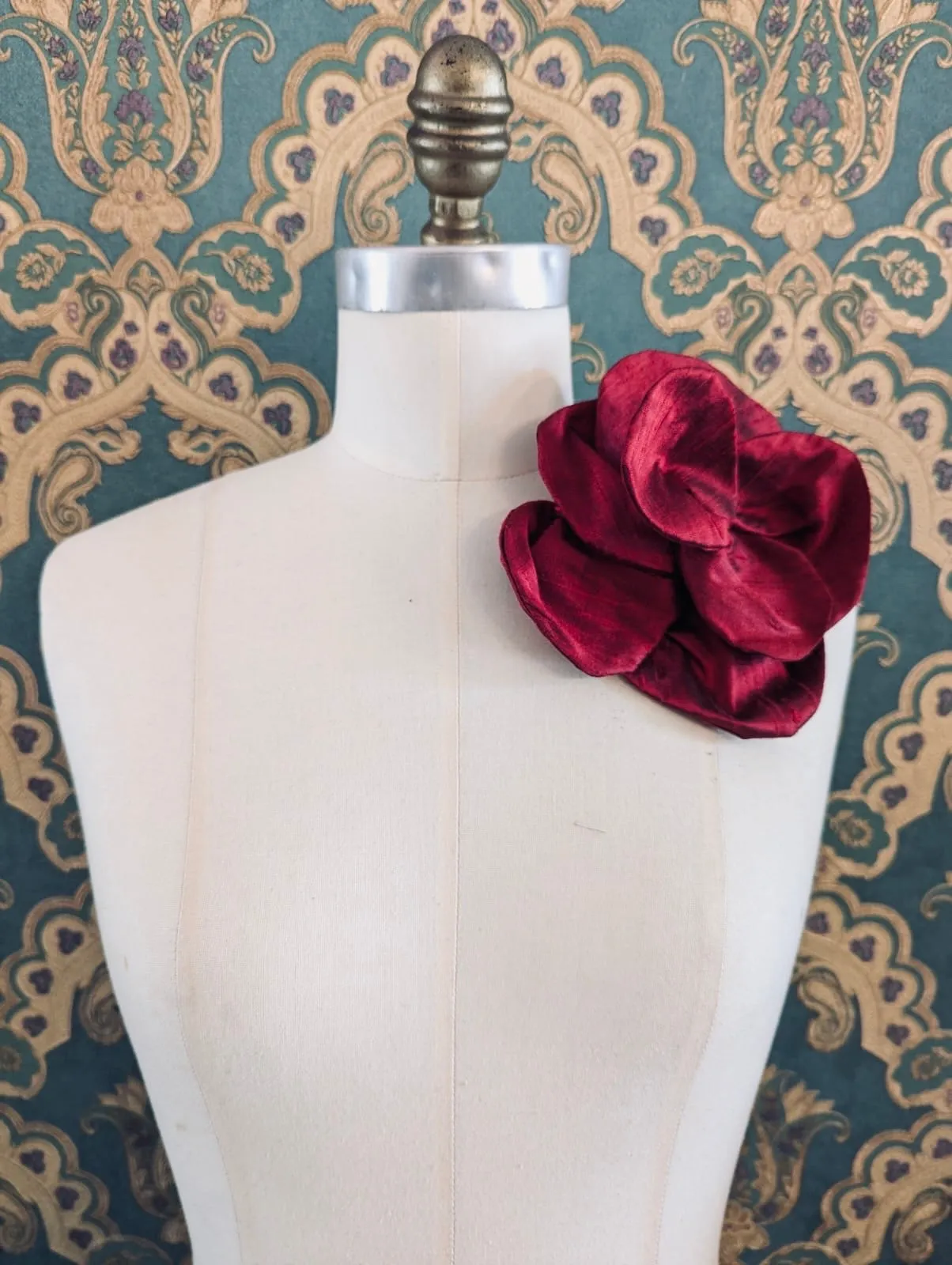 Bellucci Silk-Flower Brooch  - small