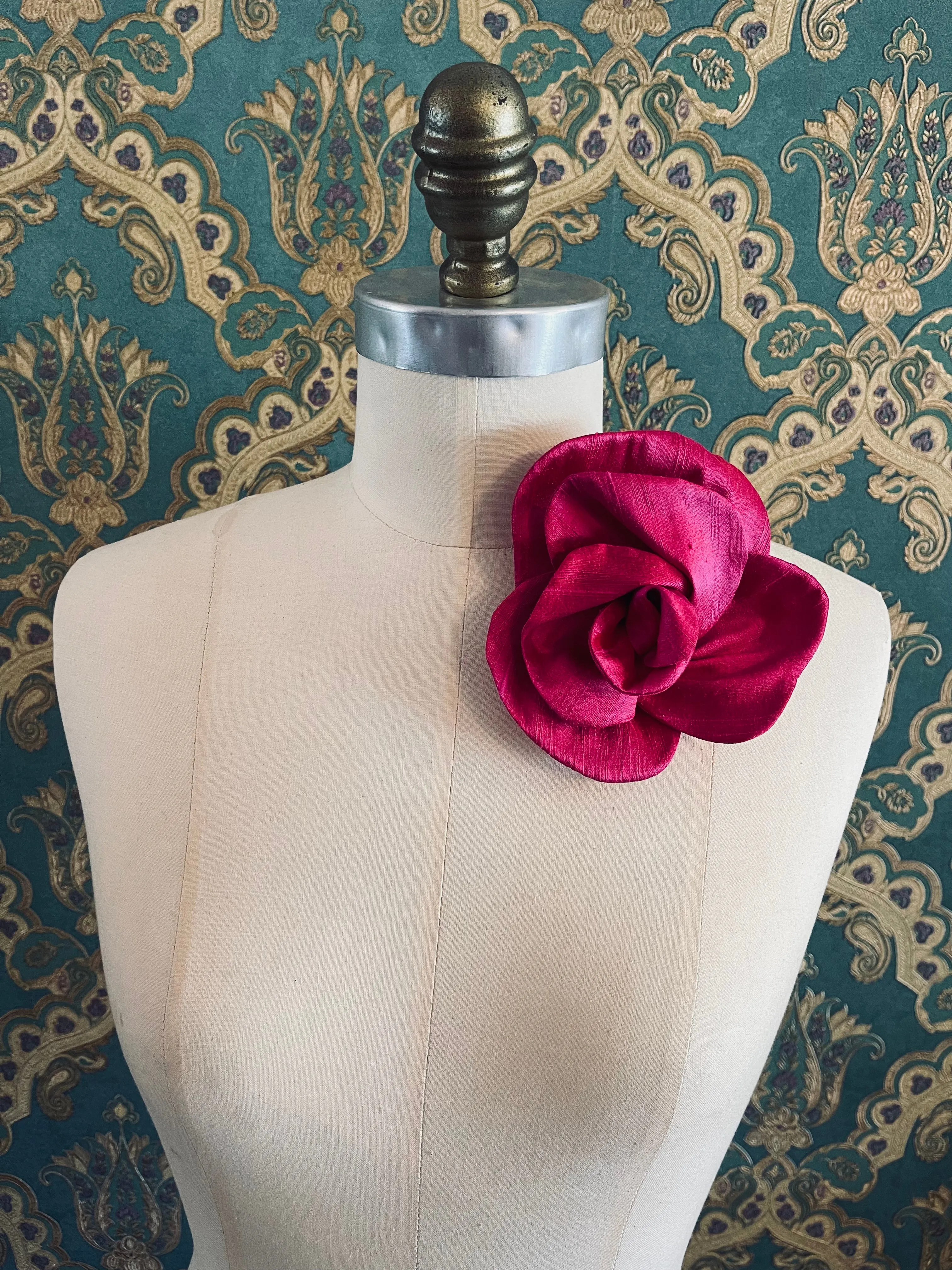 Bellucci Silk-Flower Brooch  - small