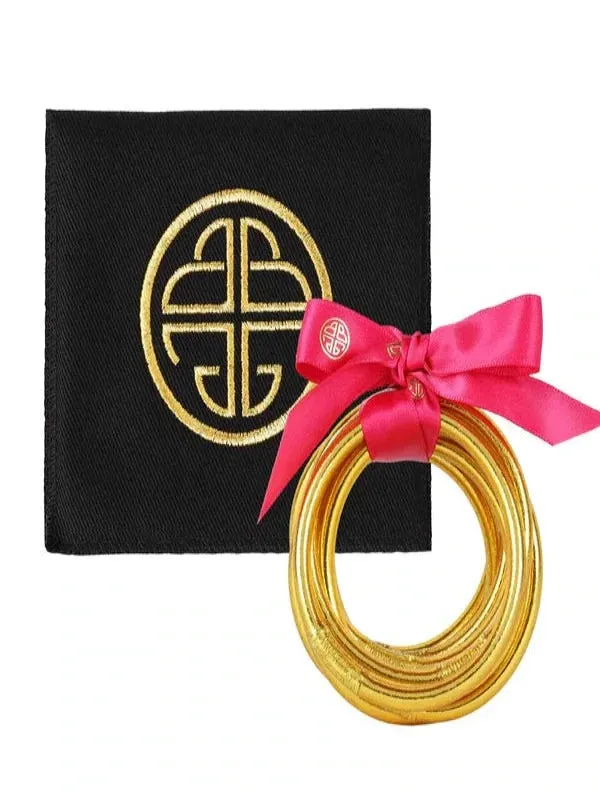BuDhaGirl Gold All Weather Bangles SM (Set of 9)