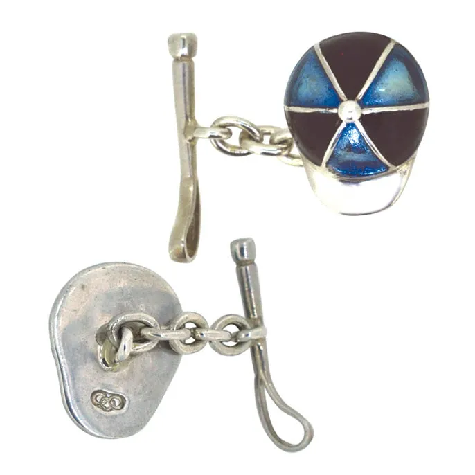 Cap and Whip Enamel Cuff Links