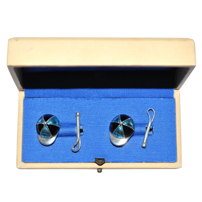 Cap and Whip Enamel Cuff Links