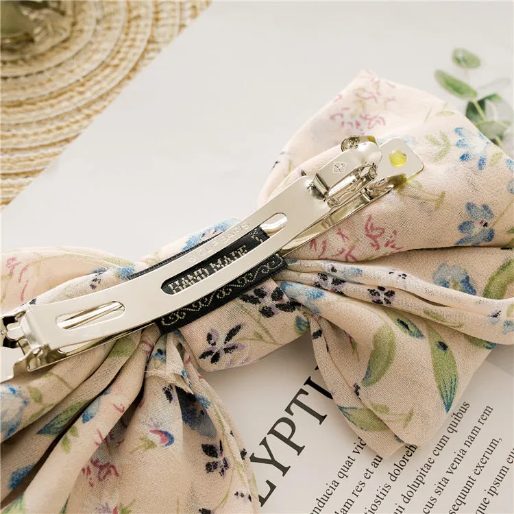 Chiffon Bow Barrettes Suitable for Ladies
