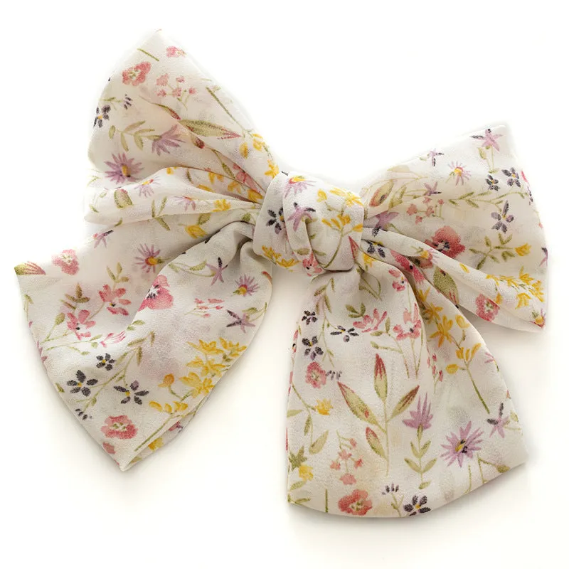 Chiffon Bow Barrettes Suitable for Ladies