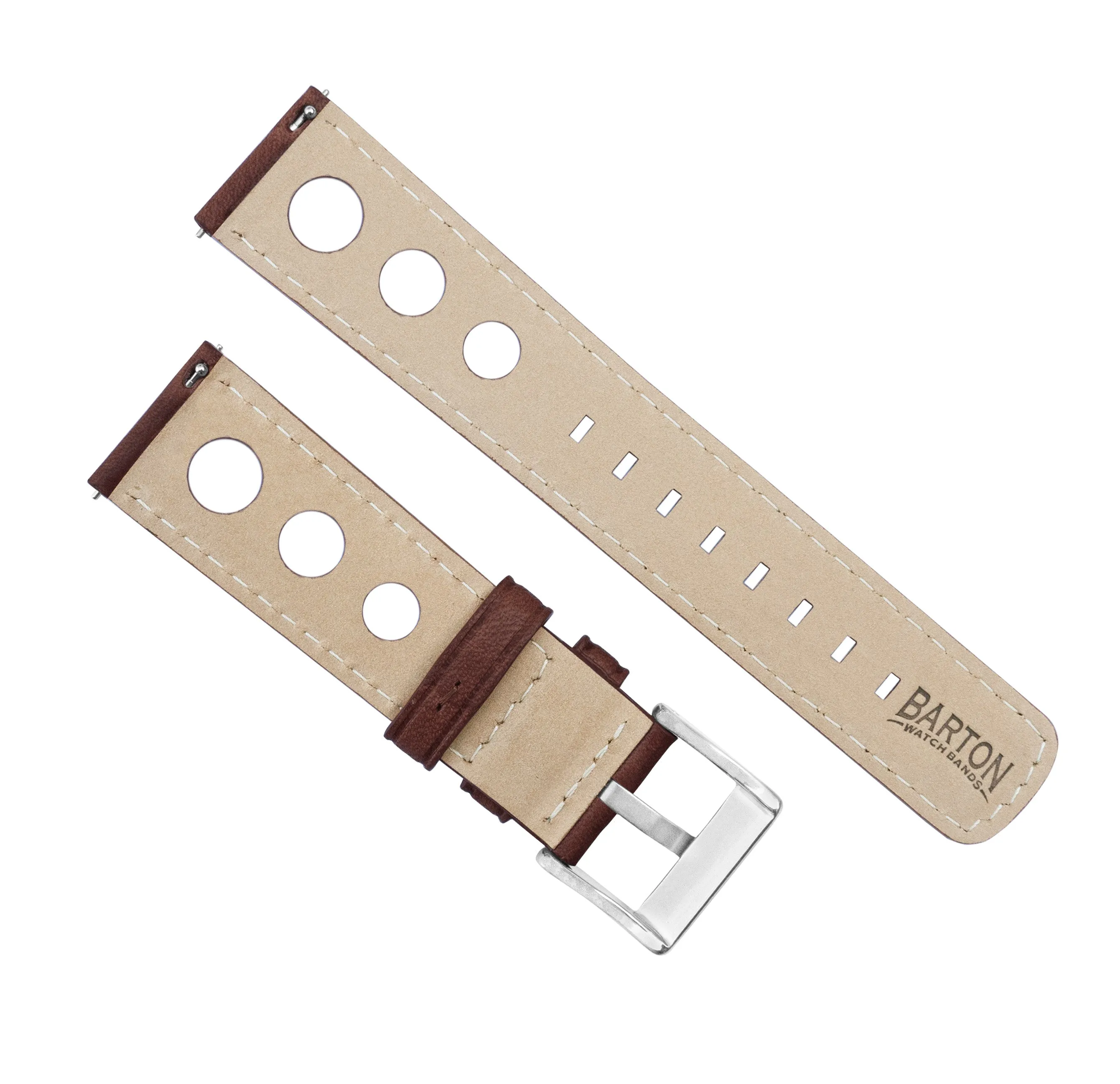 Chocolate Brown Rally Horween Leather Watch Band (18mm - 24mm SALE)