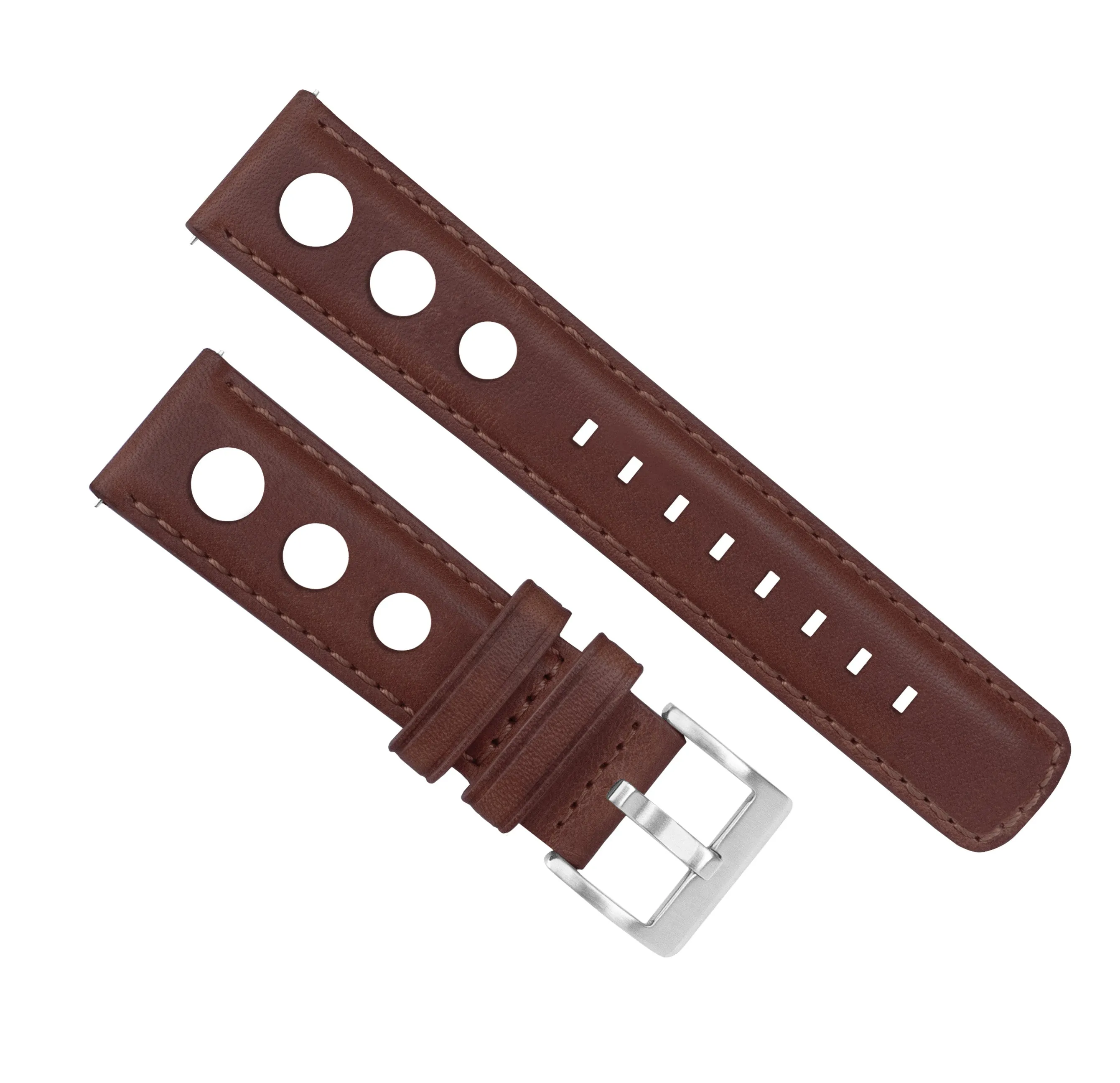 Chocolate Brown Rally Horween Leather Watch Band (18mm - 24mm SALE)