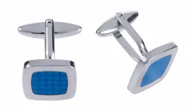 Cobalt Blue Enamel Square Cufflinks