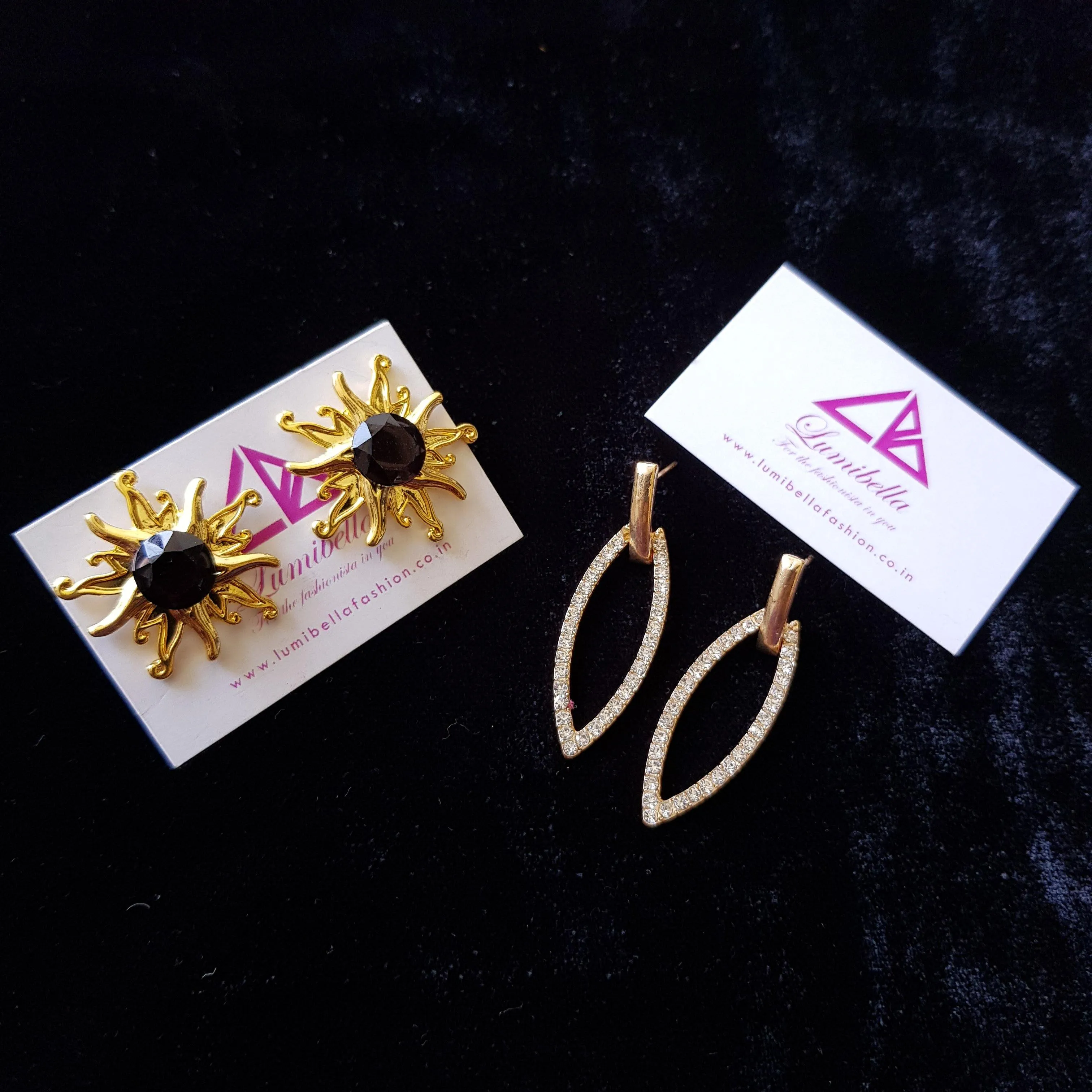 Combo 18 - Designer Star Stud Earrings and Golden Earrings