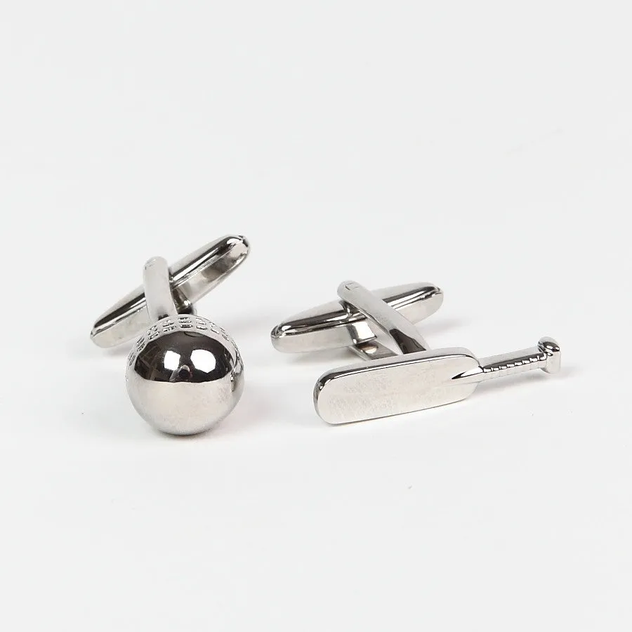 Cricket Bat and Ball Cufflinks