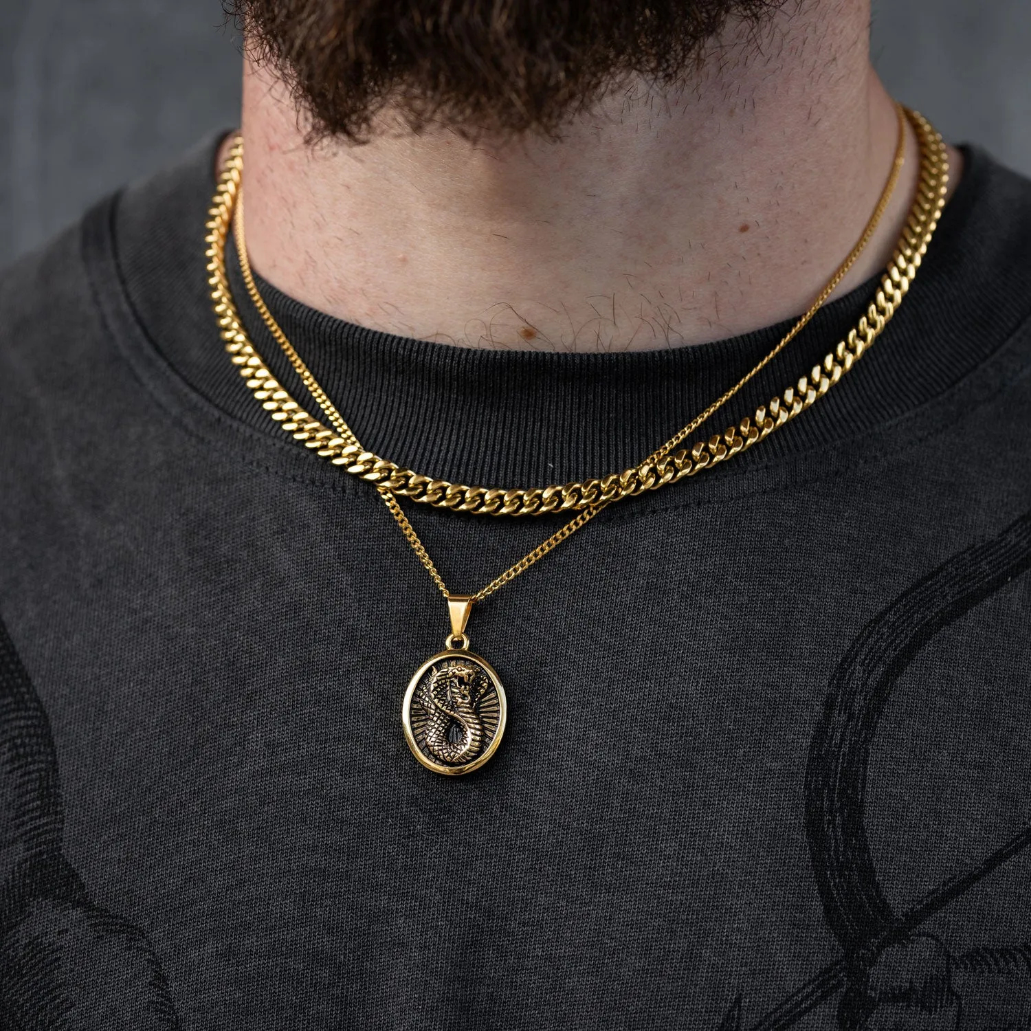 Cuban Set (Custom Pendant Choice) (Gold)